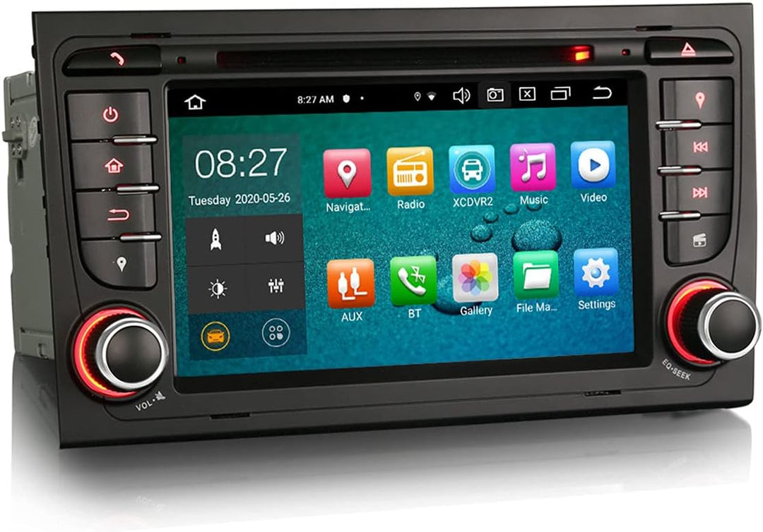 Erisin Android 10.0 8-Kern Autoradio Mit GPS für Audi A4 S4 RS4 RNS-E Seat Exeo 7 Zoll Navigation DA