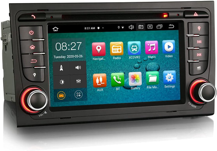 Erisin Android 10.0 8-Kern Autoradio Mit GPS für Audi A4 S4 RS4 RNS-E Seat Exeo 7 Zoll Navigation DA