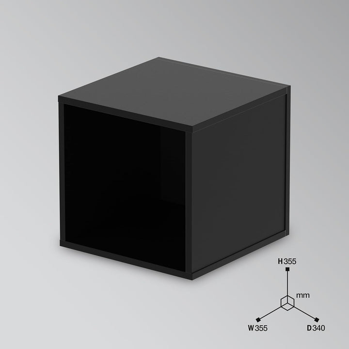 Glorious Record Box black 110 - bis zu 110 Platten im 12''-Format, Problemlos stapelbar, optisch abg