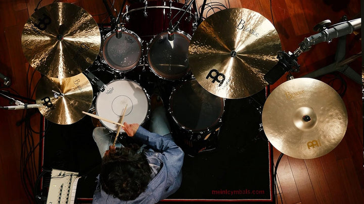 Meinl Cymbals Byzance Traditional Hihat Medium 14 Zoll (Video) Schlagzeug Becken – Paar – (35,56cm)