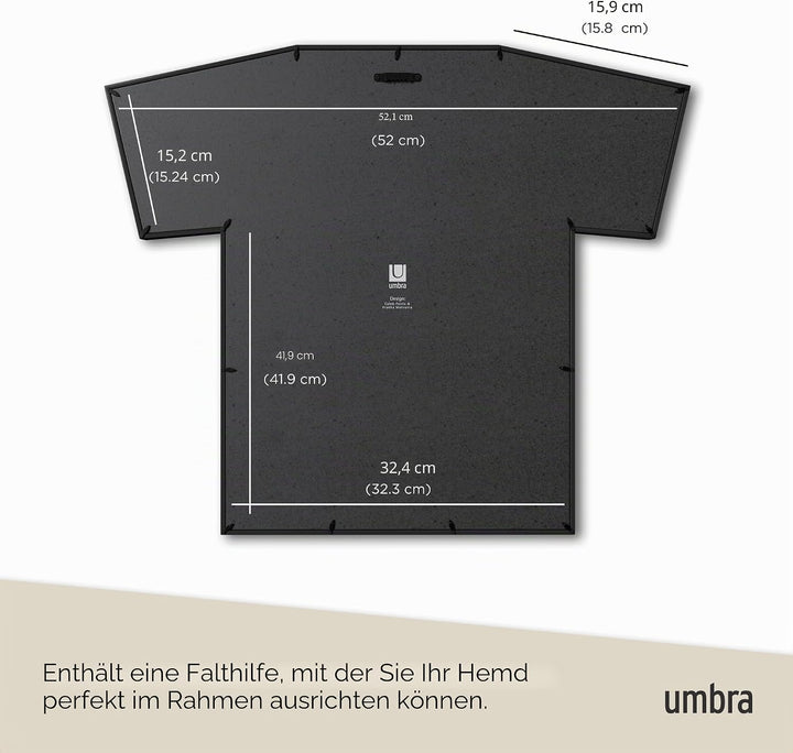 Umbra T-Frame Trikotrahmen – Bilderrahmen für T-Shirts und Trikots für Kinder- und kleine Erwachsene