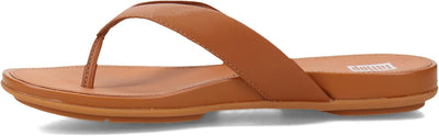 Fitflop Damen Gracie Leder Zehentrenner Flipflop 36 EU Schmal Light Tan, 36 EU Schmal Light Tan