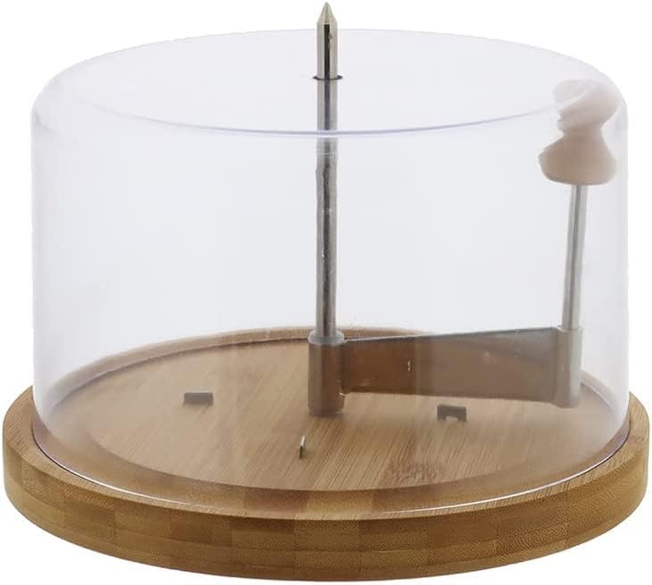 Kesper | Käsehobel mit Haube | FSC Bambus | rostfreier Edelstahl | ø 21 cm | für Tete de moine Käse