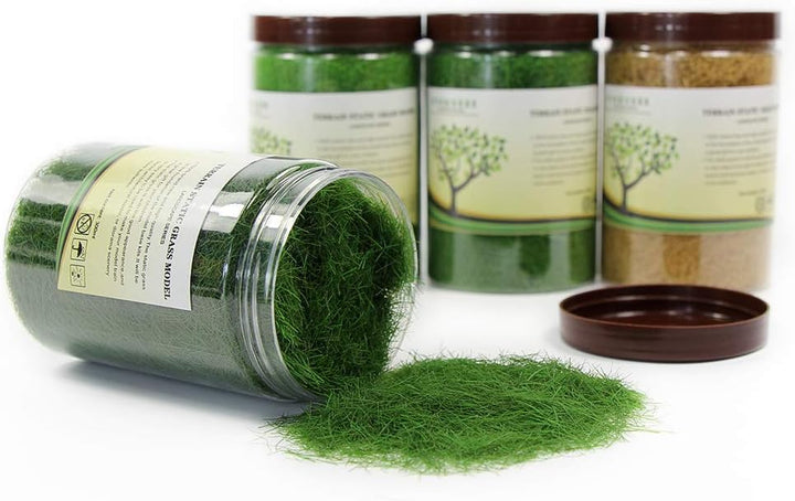 4 Flaschen*35g Grün 12mm Streugras Wiese Static Grass Powder Modellbahn Layout Gras Natürliche Farbe
