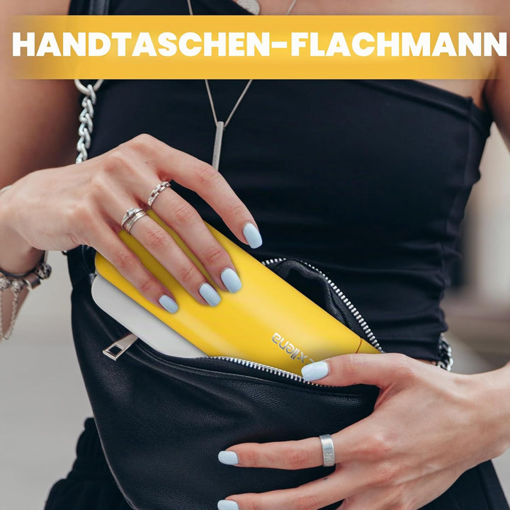 Trinkflasche klein 200ml – Mini-Thermosflasche mit Silikon-Griff, 100% Auslaufsicher, kleine Trinkfl