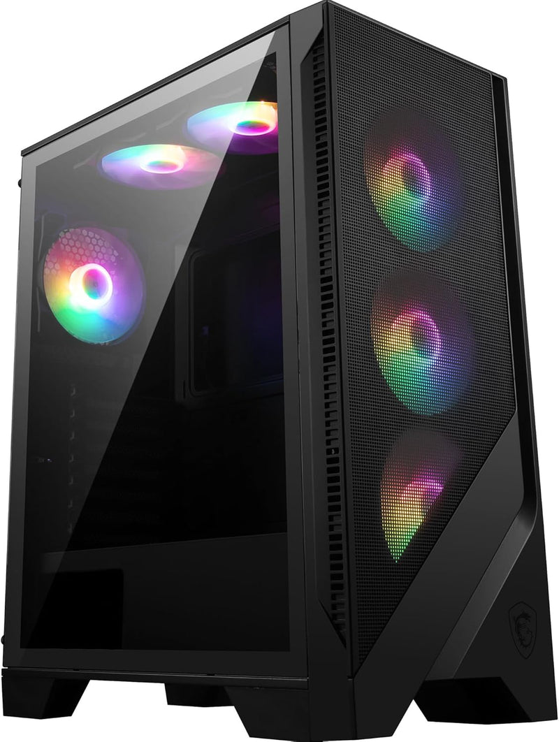 MSI MAG Forge 120A Airflow Mid-Tower PC-Gehäuse - ATX Kapazität, RTX 40 GPU Unterstützung, Auto-RGB