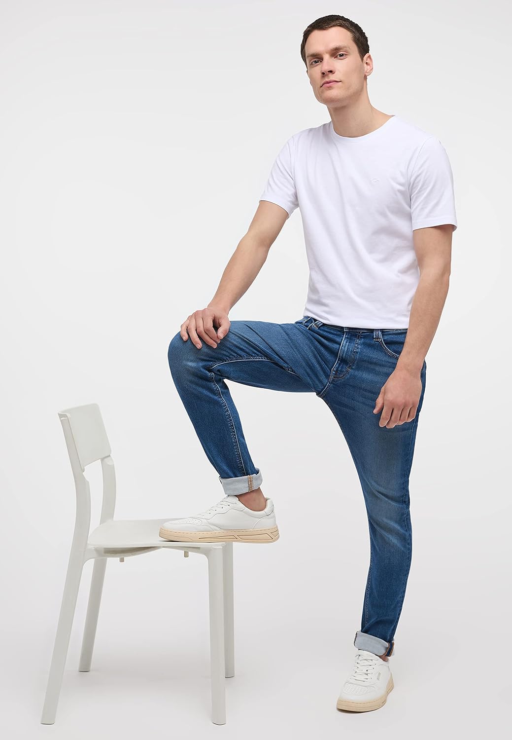 MUSTANG Herren Jeans Hose Style Oregon Slim 28W / 30L Blau, 28W / 30L Blau