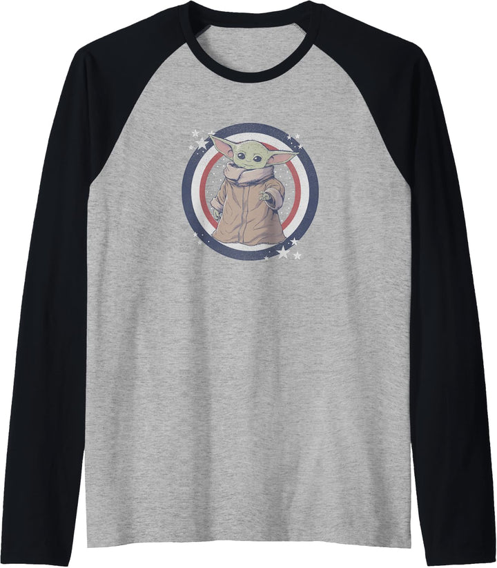 Star Wars: The Mandalorian Fourth Of July Grogu Patriot Raglan