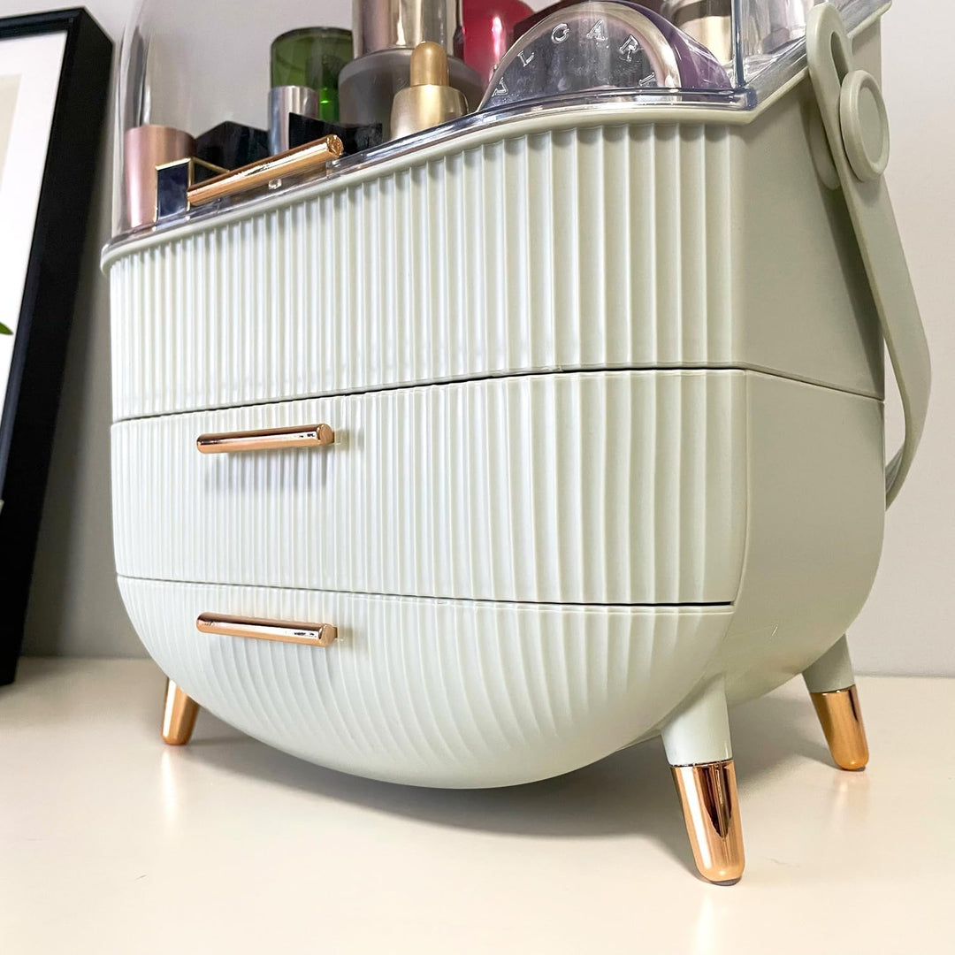 Multifunktionaler Make-up-Koffer, staubdicht, Kosmetik-Aufbewahrungsbox, Organizer, Hautpflegeproduk