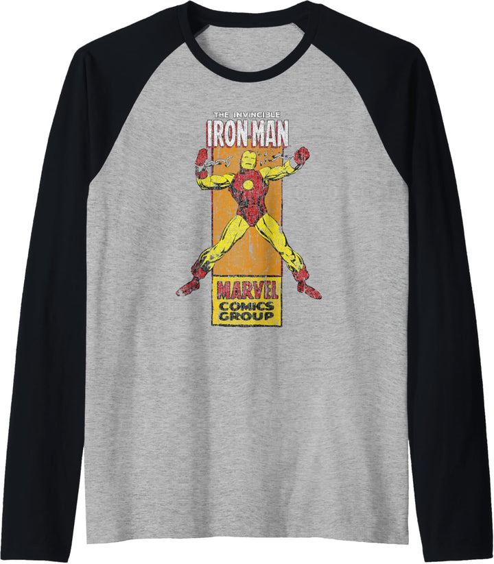 Marvel Iron Man Comics Group Character Card Raglan
