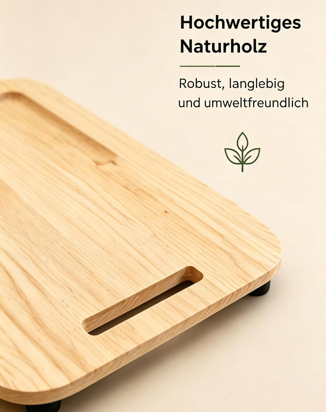 Gleitbrett für Thermomix TM7, Brett für Thermomix mit Rollen &amp; Gummifüssen, Schützt die Waage, Robus