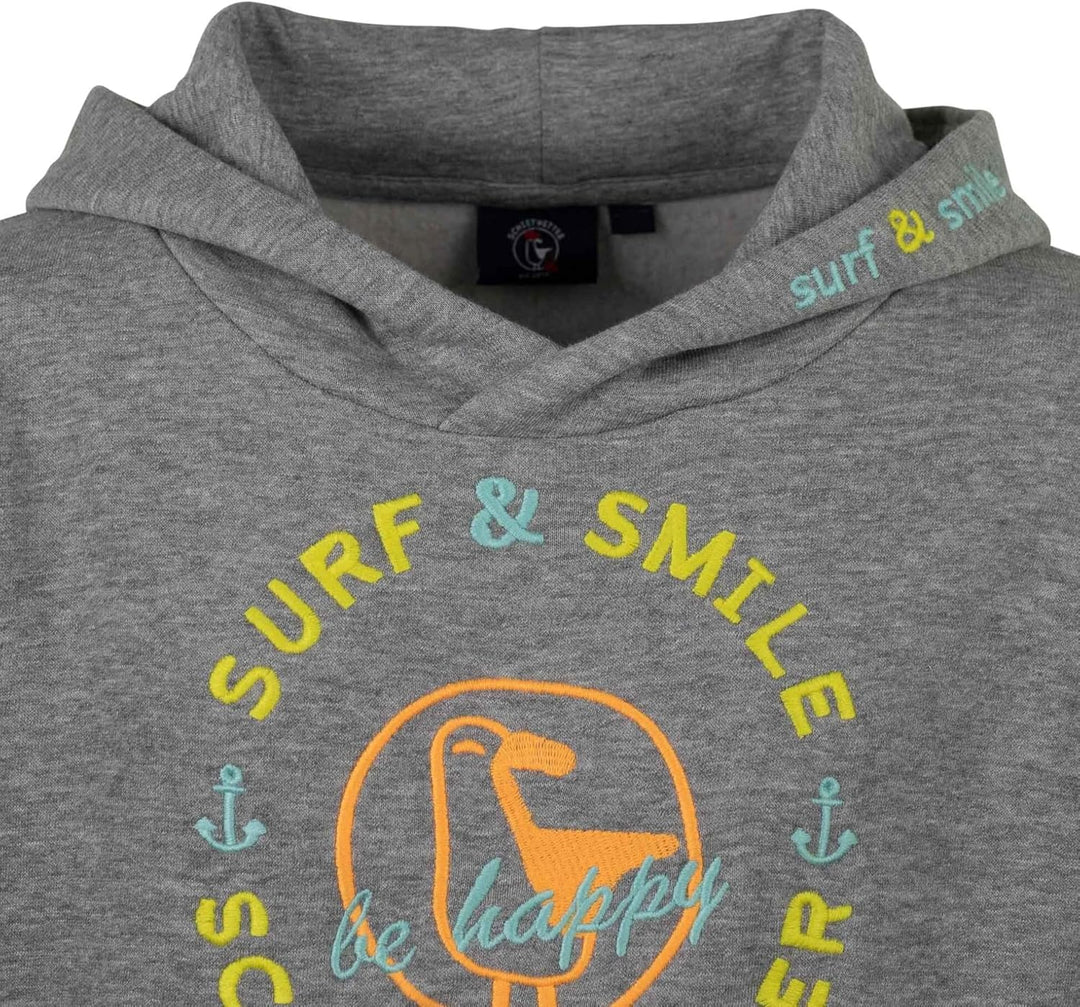 SCHIETWETTER Unisex Kinder Hoodie Haifisch Jost, Kapuzenpullover für Mädchen und Jungs, Sweater mit