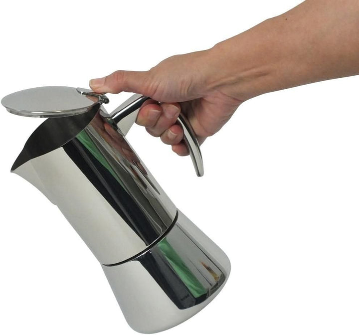 Kela 10835 Espressokanne, 4 Tassen, 200 ml, Induktionsgeeignet, Edelstahl, Latina 200 ml Latina, 200