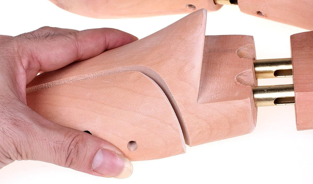 HIMRY 4 Paar | Naturholz Schuheleisten Schuhspanner Schuhdehner, Schuhspanner aus Holz, mit Griffkno