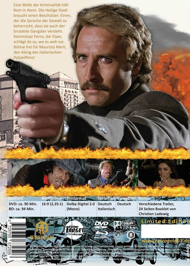 Die Viper - Limited Edition Mediabook (Blu-Ray + DVD) - Maurizio Merli und Tomas Milian in dem Poliz