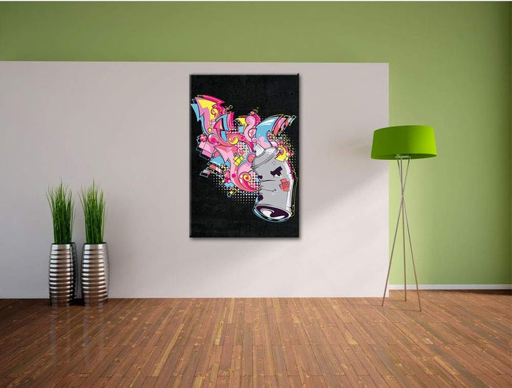 Dark Imaginarium black Leinwandbild Bild auf Leinwand, XXL riesige Bilder fertig gerahmt mit Keilrah