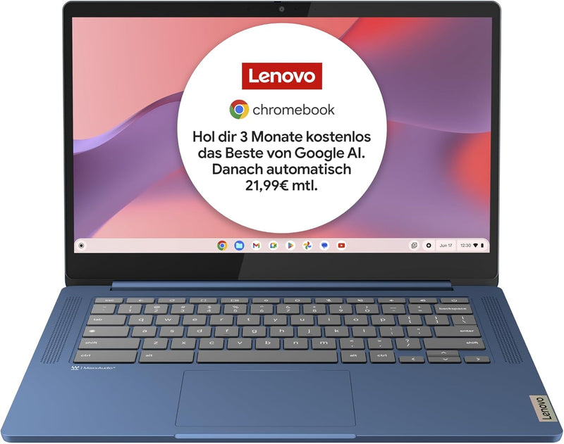 Lenovo Chromebook IdeaPad Slim 3 | 14" Full HD Display | MediaTek Kompanio 520 | 4GB RAM | 64GB SSD