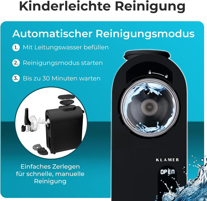 KLAMER Softeismaschine, Eismaschine & Slush Maschine mit 7 Programmen: Softeis, Slushie, Frappé uvm,