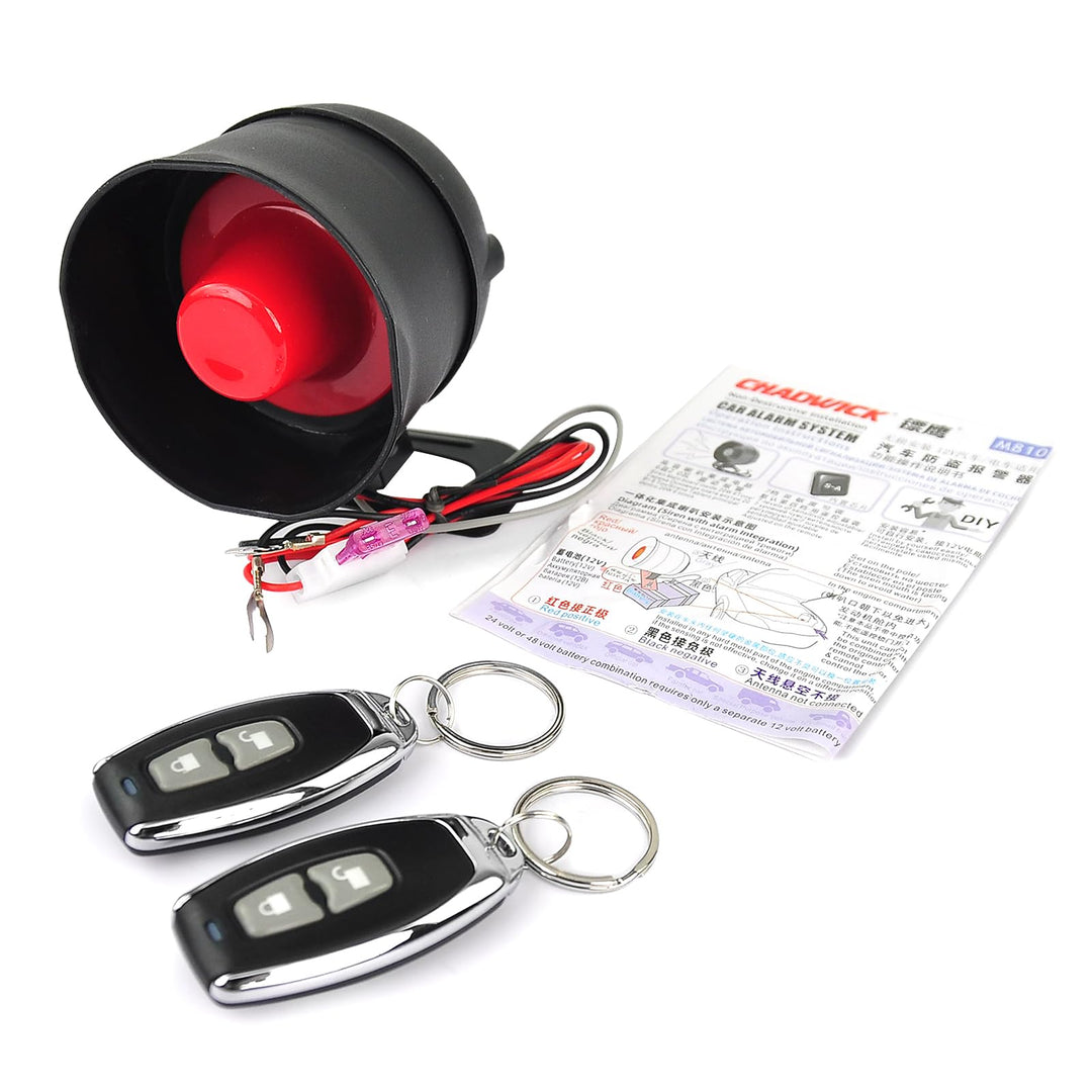 Auto-Einbruchmeldeanlage, Riloer Universal Alarmanlage Mit 2 Fernbedienung, Cw-8110 Auto-Sicherheits