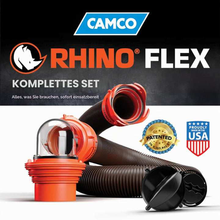 Camco 39770 rv-Sewer-Hoses Abwasserschlauch-Verlängerungsset, 4,6 m Frustfreie Verpackung, Abwassers