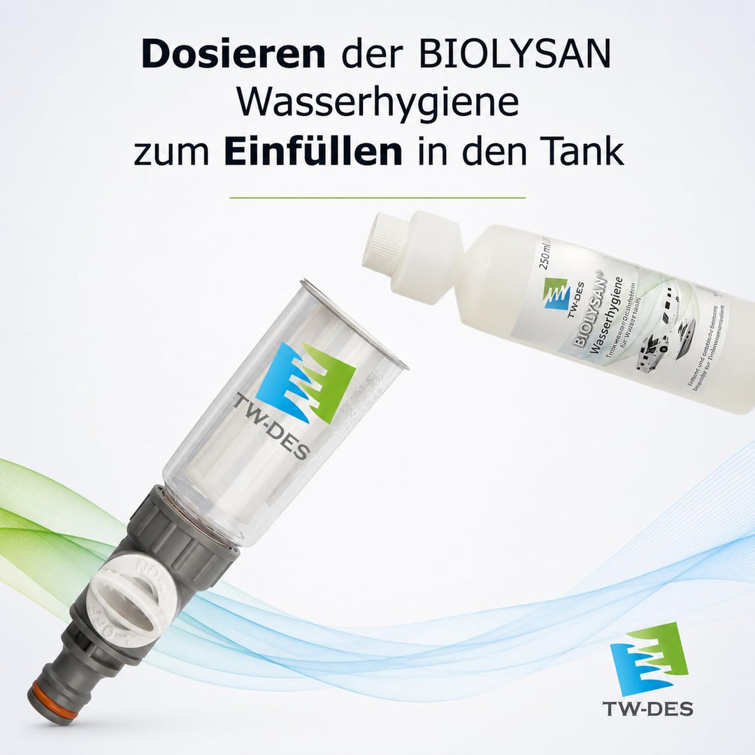 TW-DES Original Befüllfilter "ECONOMY" für Wohnmobil Caravan Wohnwagen Boot