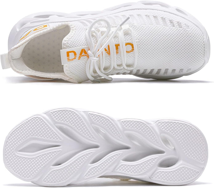 DANNTO Laufschuhe Herren Turnschuhe Damen Sneaker Leichte Atmungsaktiv rutschfeste Sportschuhe Gym F