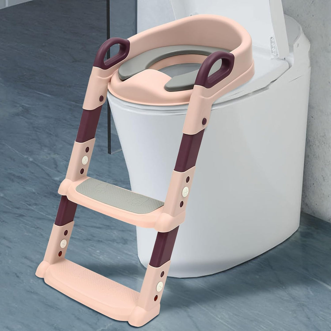 Toilettensitze mit Treppe für Kinder Toiletten-Trainer mit Treppe und Griffe Faltbar Kindertoilette