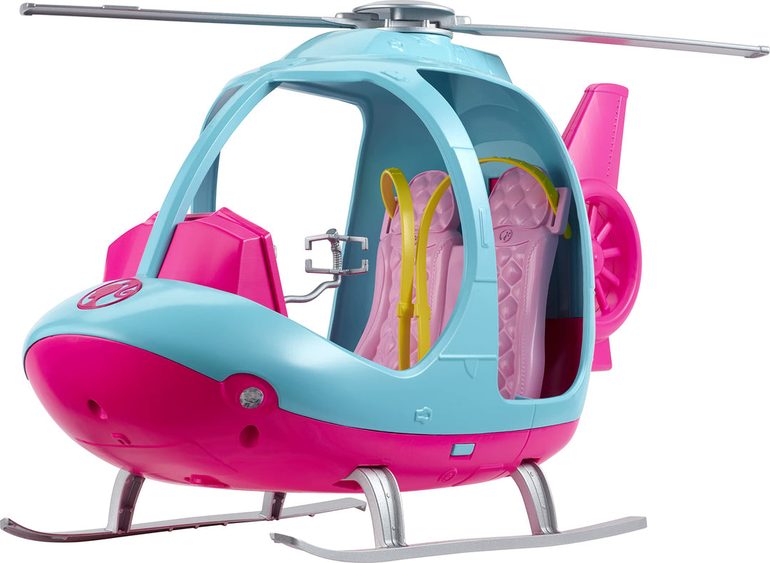 Barbie FWY29 - Hubschrauber in Pink und Blau, Spielzeug Geschenk für Kinder von 3 bis 7 Jahren, Hubs