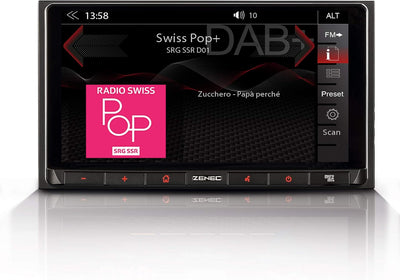 ZENEC Z-N528: 2-Din Autoradio/Infotainer, Multimediasystem mit 17,1 cm / 6,75“ Touchscreen, DAB+, Bl