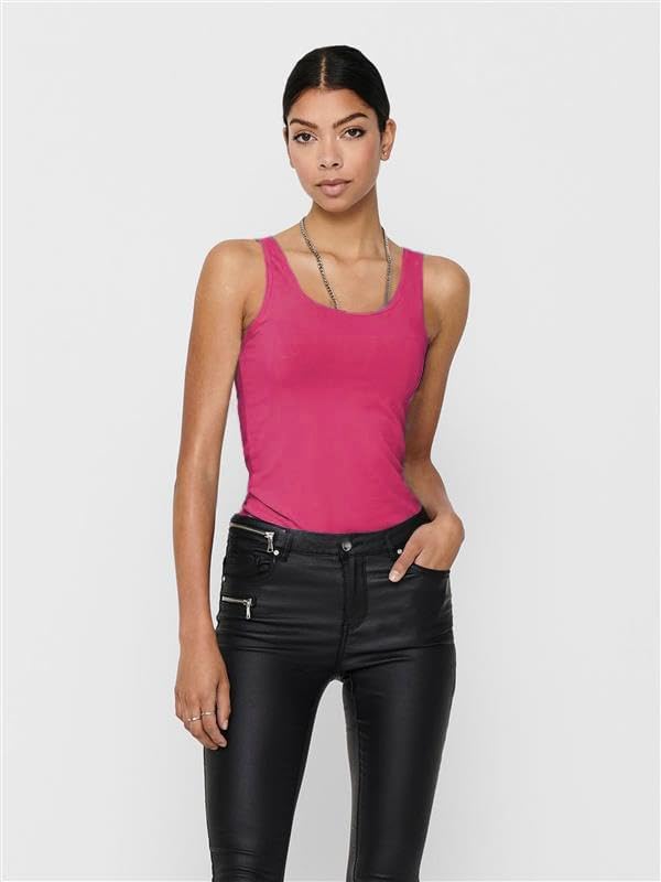 VERO MODA Damen VMMAXI My Soft Long Tank TOP GA S 3er Pack (Bumblebee, Cabaret, Caneel Bay), S 3er P