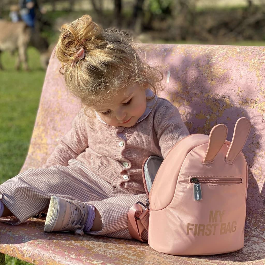 CHILDHOME, Kinderrucksack Baby, Schule, Vorschule, Kinderkrippe, Zwei Fächer, Lunchbag/Flaschen geei