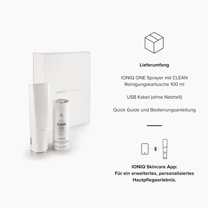 IONIQ Skincare IONIQ ONE Sprayer - streifenfreies Auftragen in drei Minuten - Magnetic Skin Technolo