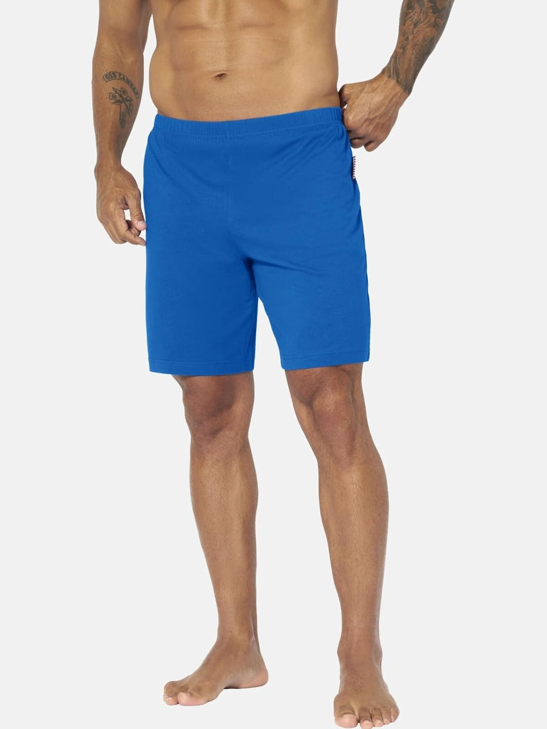 Jan Vanderstorm Herren Kurze Schlafhose Malvik Pyjama Shorty | Gummizug | reine Baumwolle | grosse G