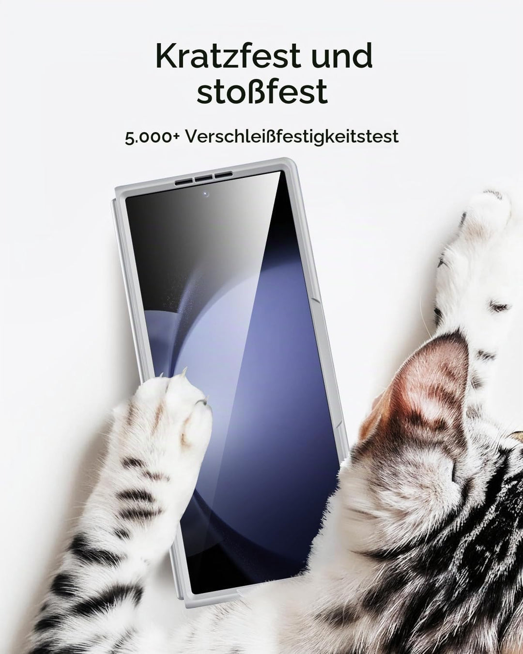 Miimall Kompatibel mit Samsung Galaxy Z Fold 6 Hülle mit S-Pen Holder, [Anti-SPY Displayschutz] Ultr