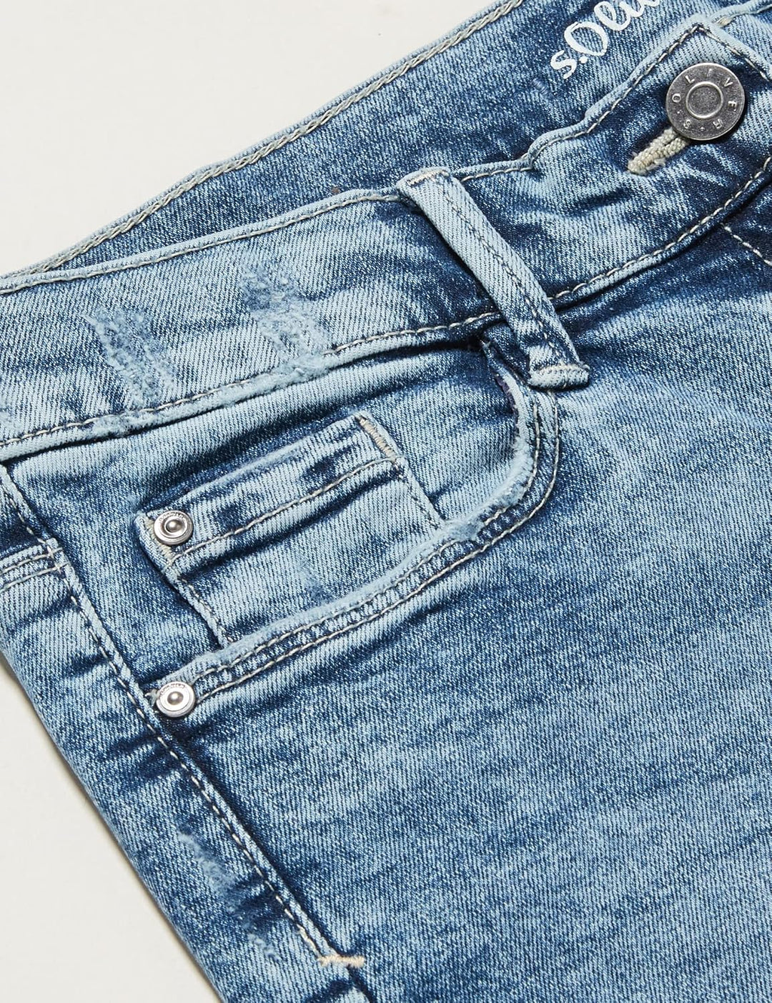 s.Oliver Mädchen Ankle Jeans, Suri Slim Fit 140 Slim Blau, 140 Slim Blau