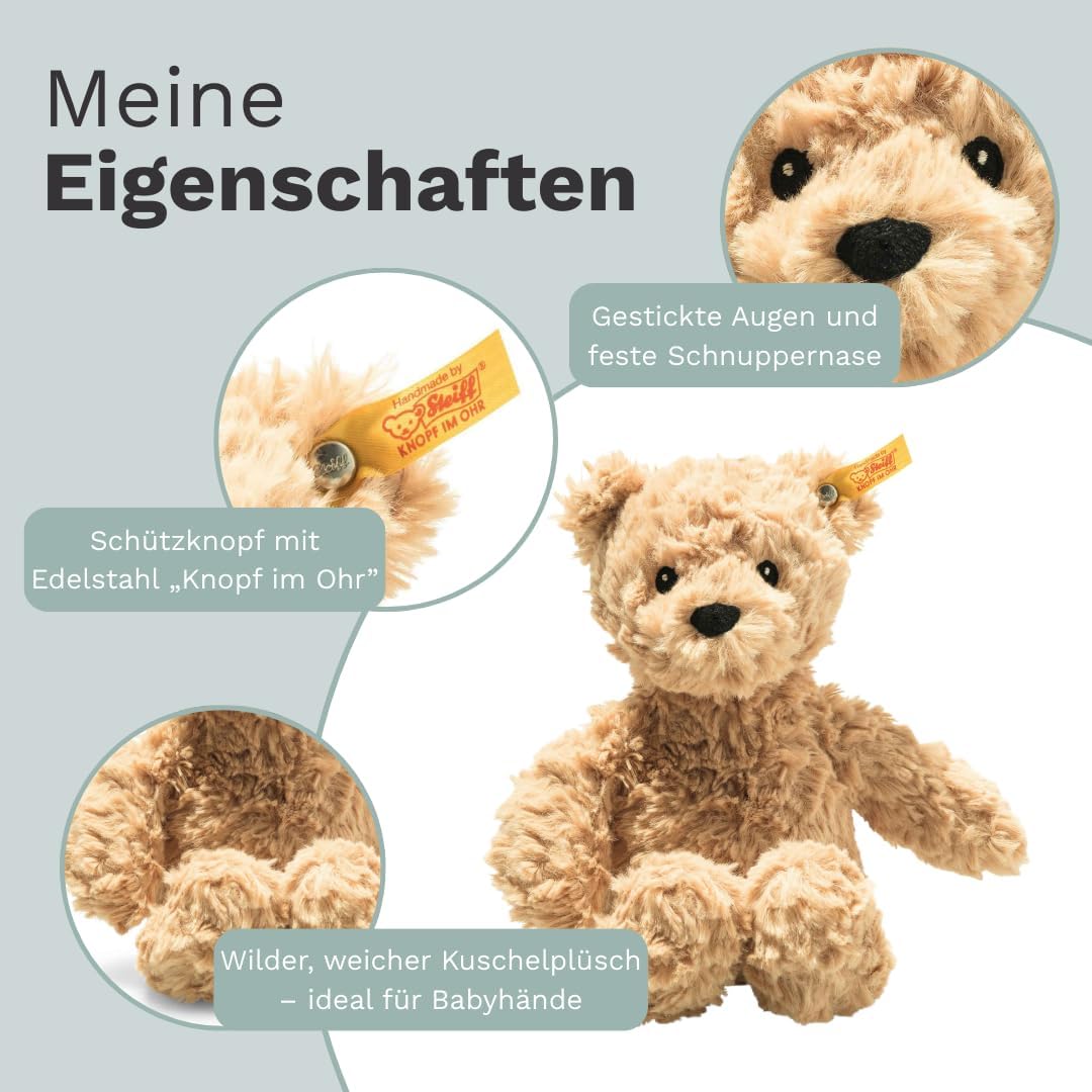 Steiff Kuscheltier Jimmy Teddybär, Süsses Stofftier, Jungen, Mädchen & Babys ab 0 Monaten, Plüschtie