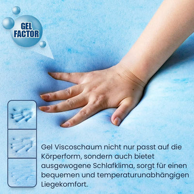 Newentor® 2in1 Härtegrade H2&H3 Gel Topper 90x200cm, 10cm Höhe Öko-TEX® Zertifiziert Matratzen Toppe