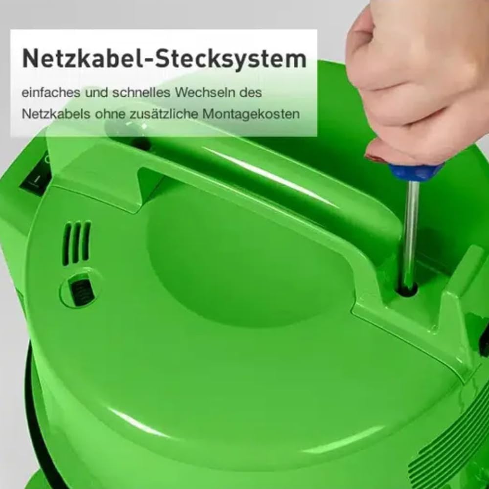 Hitachi CV-400 PRO Beutelloser Staubsauger Grün mit HEPA-Filter, Inkl. Zubehör