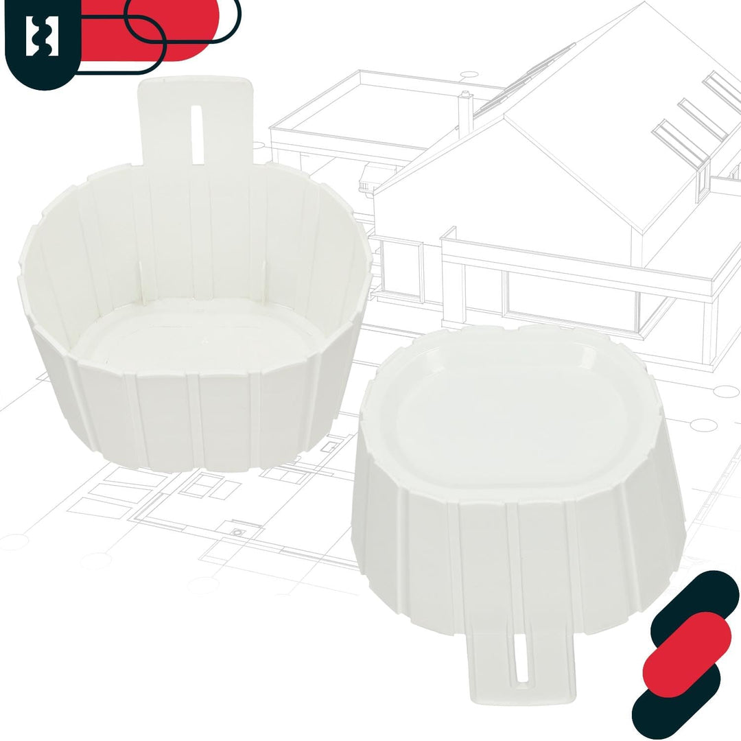 KOTARBAU® 6er Set Blumenkasten Balkon - Wandampel - Blumentopf - 20x14cm H: 13cm Weiss - Wandampel f