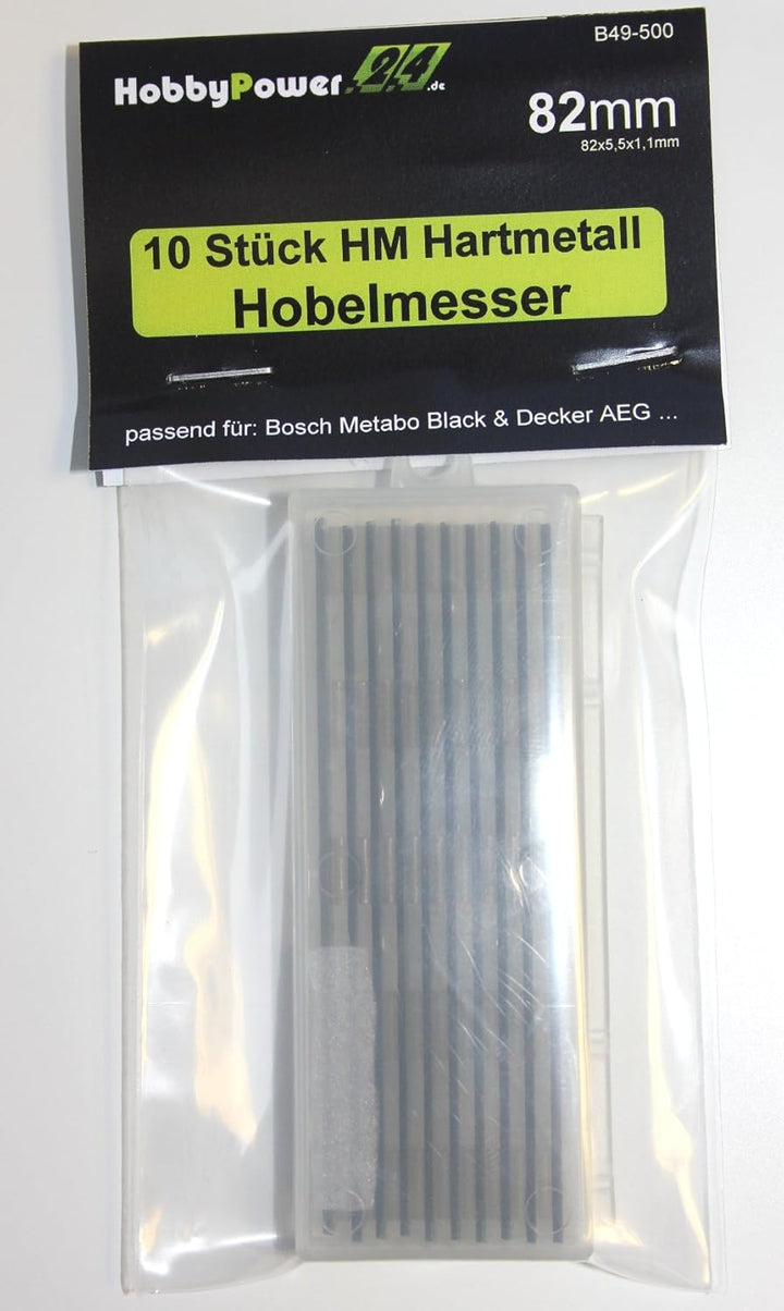 10 Stück HM Hartmetall Wendemesser/Hobelmesser Messer 82mm für Bosch Elektrohobel Hobel/Elektrohobel