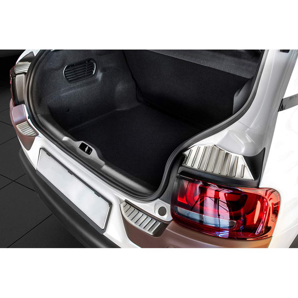 Avisa Edelstahl Heckstossstangenschutz kompatibel mit Citroën C4 Cactus 2014-2018 2-teilig 'Ribs'