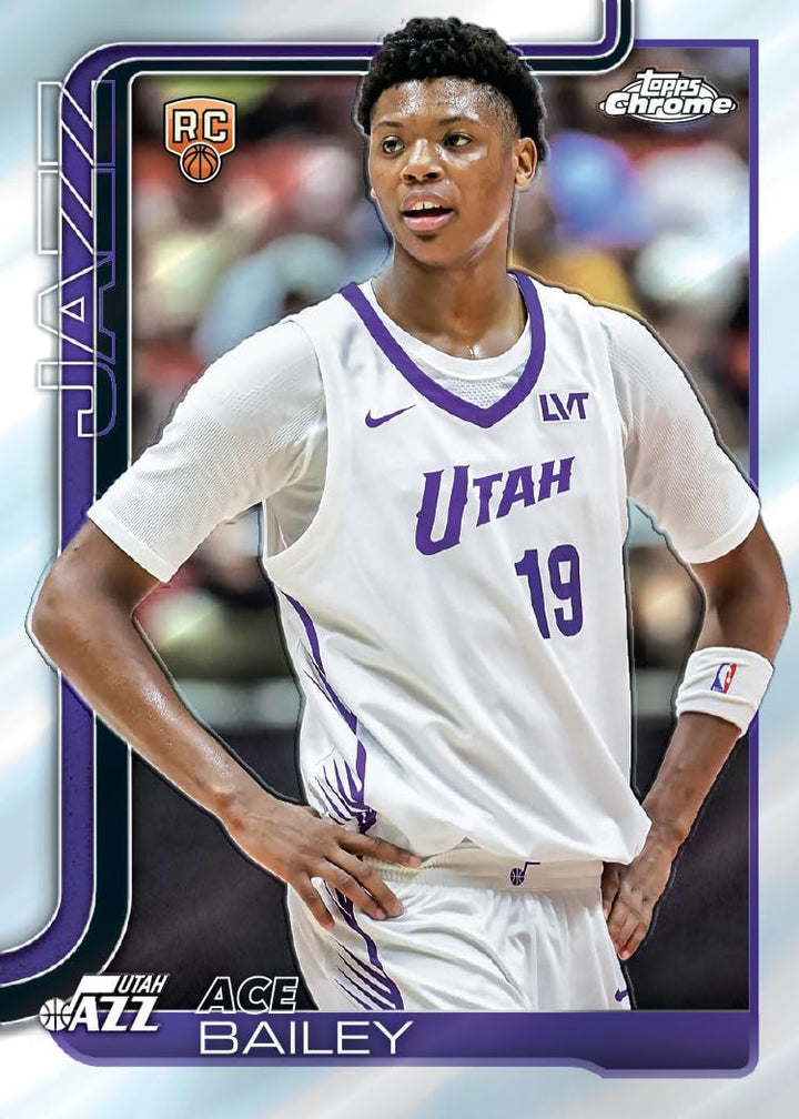 2025-26 Topps Chrome Basketball – Vorteilsbox (4 Karten pro Packung, 7 Packungen pro Box)