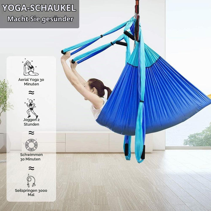 Yoga Hängematte Set Aerial,Aerial Yogatuch,Aerial Yoga Hammock Swing mit Tragetasche und Verlängerun