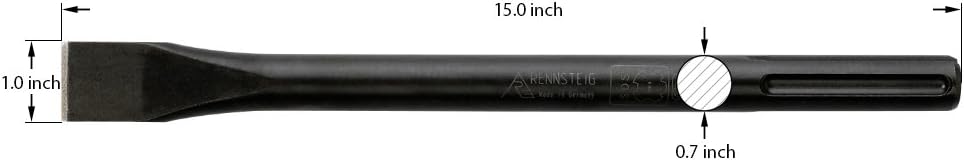 Rennsteig Meissel (Meissel) Set, SDS Max - Flachmeissel 400 x 25 mm, Spitzmeissel 400, Spatmeissel 4