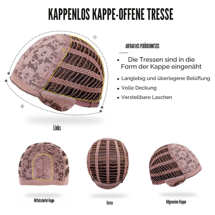 HAIRCUBE Lange lockige Perücken für Frauen dunkelbraune Perücken synthetische Perücke mit Pony -Hitz