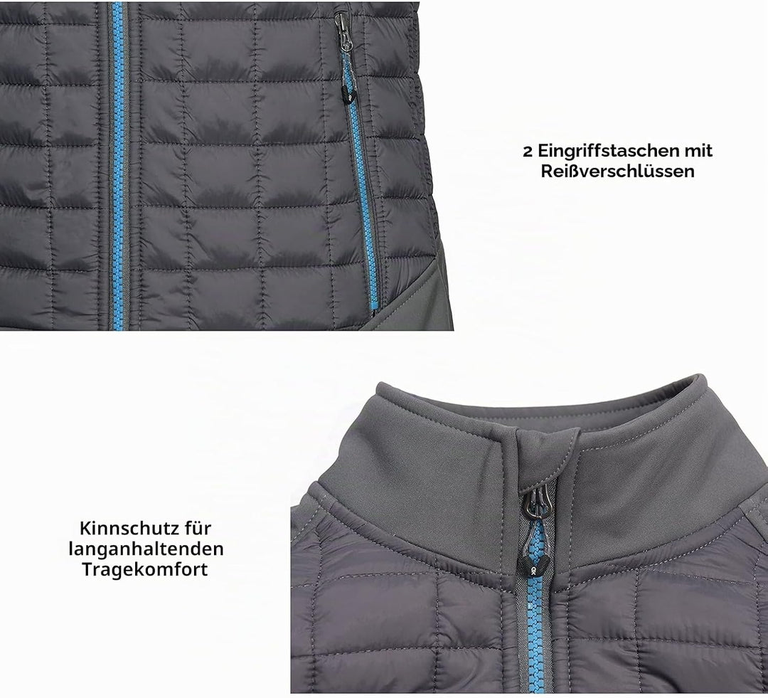 Little Donkey Andy Leichte Puffer Weste Damen Warme Ärmellose Outdoorjacke Wandern Reisen Laufen XL