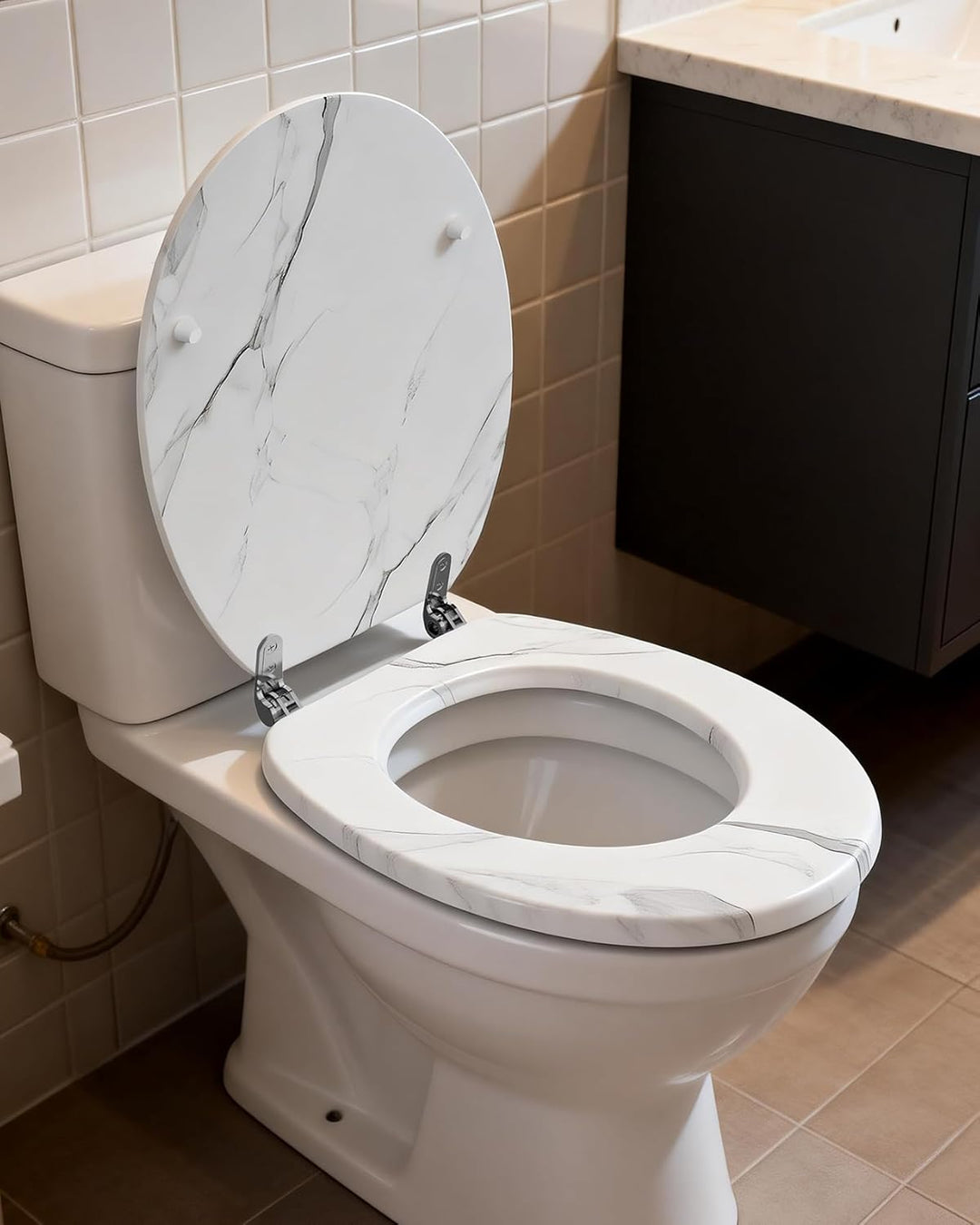 Ribelli WC Sitz mit Absenkautomatik, Toilettendeckel O-Form in Viele Motiven, Klodeckel Einfache Mon