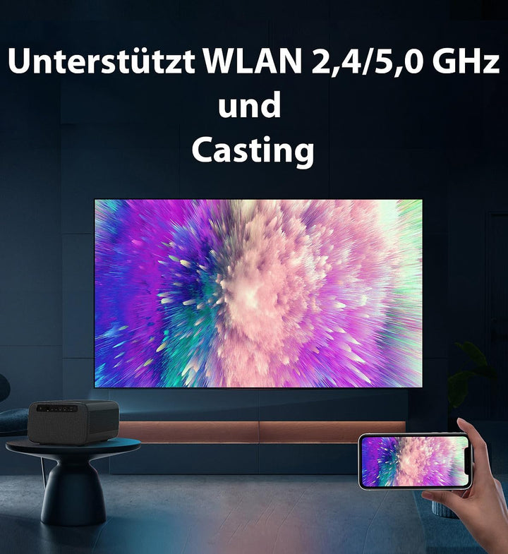 Beamer natve 4K: WLAN-LED-Beamer mit nativer 4K-UHD-Auflösung, 12.000 lm, 600 ANSI (Projektor, für S