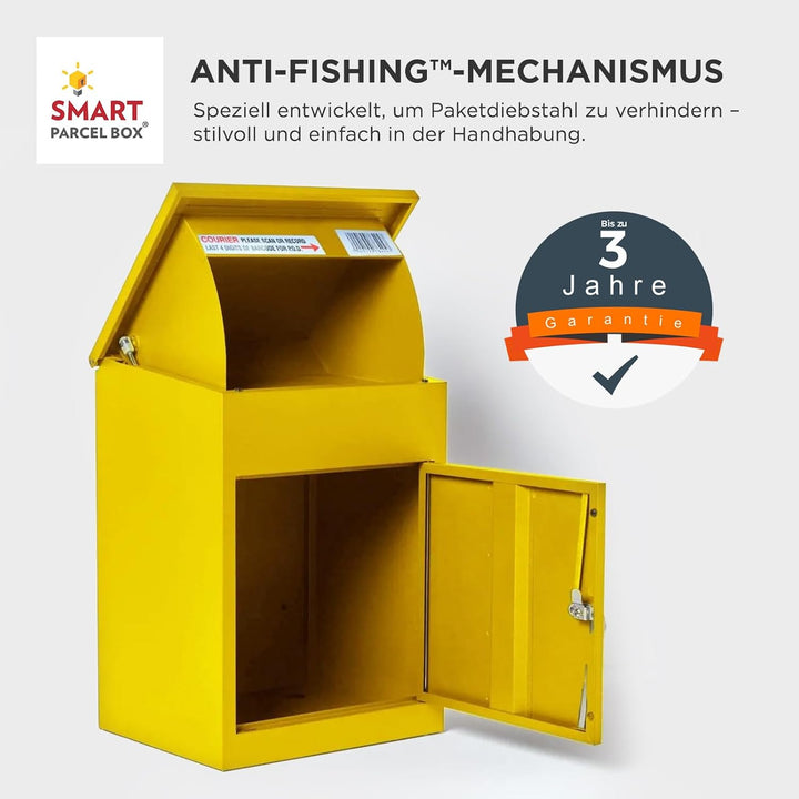 Smart Parcel Box, mittelgrosser Paketbriefkasten mit Paketfach und Briefkasten, sicherer Paketkasten