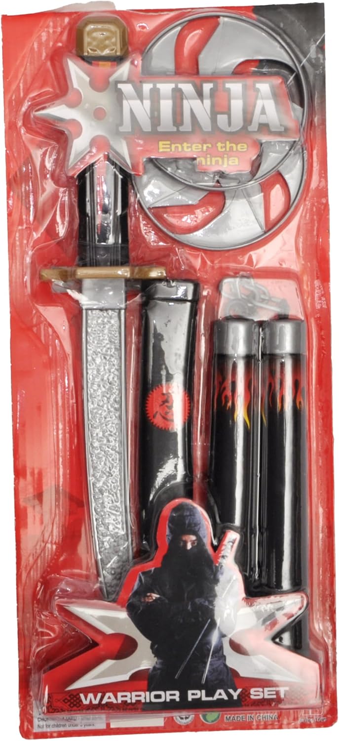 Ciao- Ninja Fighter Kostüm Verkleidung Junge with toy weapons set 6-8 Jahre Gelb, 6-8 Jahre Gelb